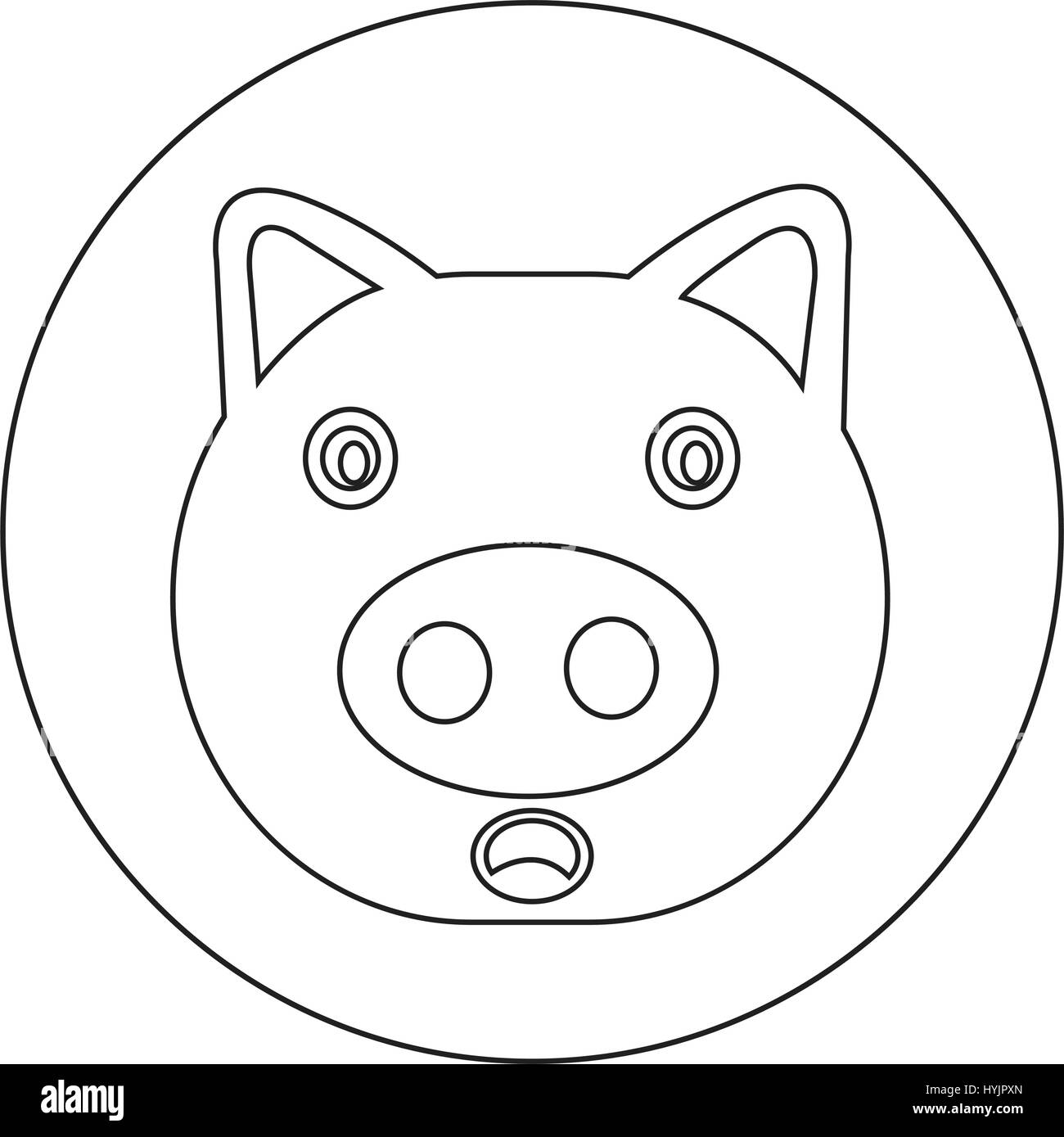 Vectores De Vector De Icono De Cara De Cerdo Fotografias E Imagenes De Alta Resolucion Pagina 10 Alamy