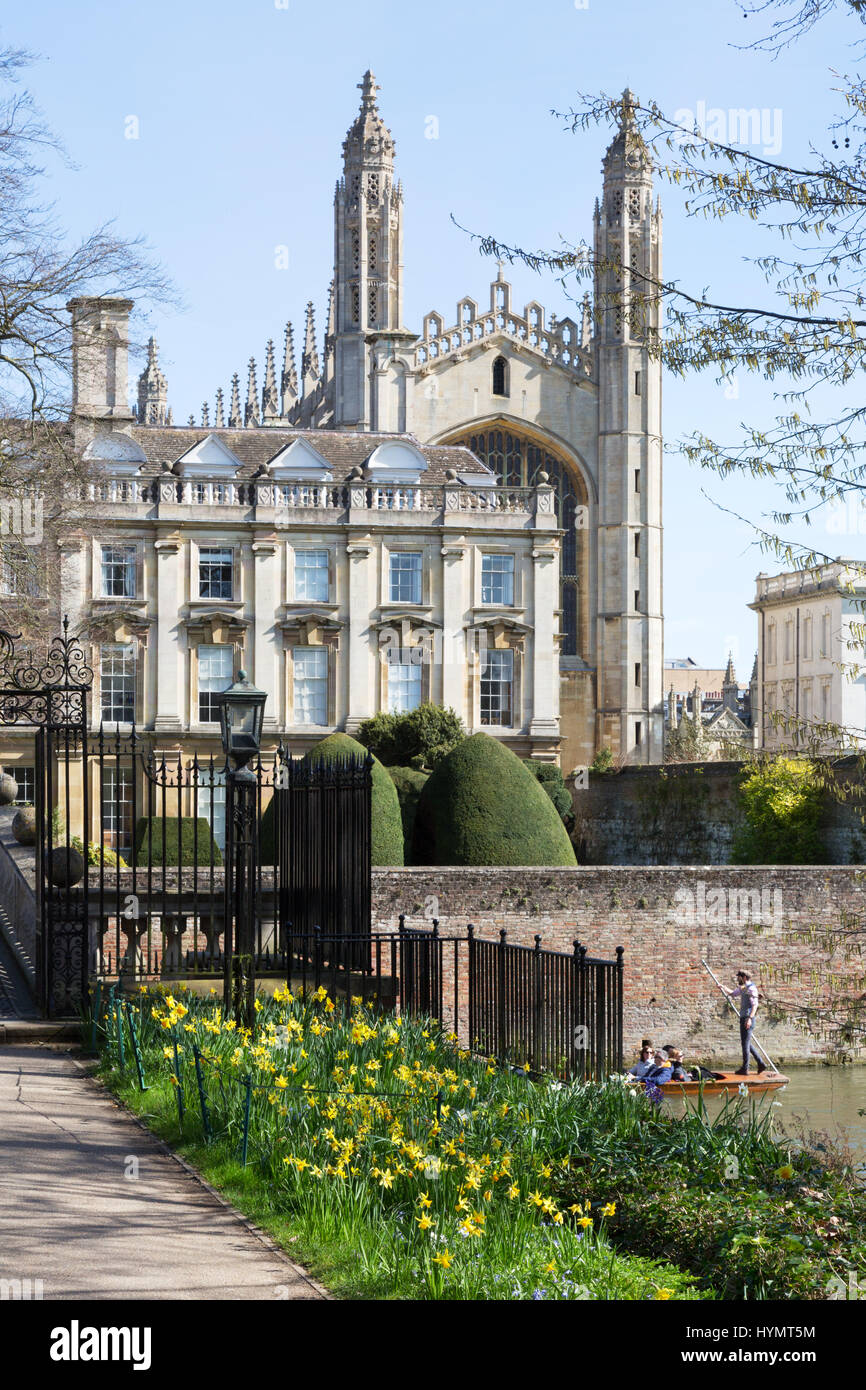 Clare College Cambridge University en primavera, Inglaterra Cambridge Cambridge, UK Foto de stock