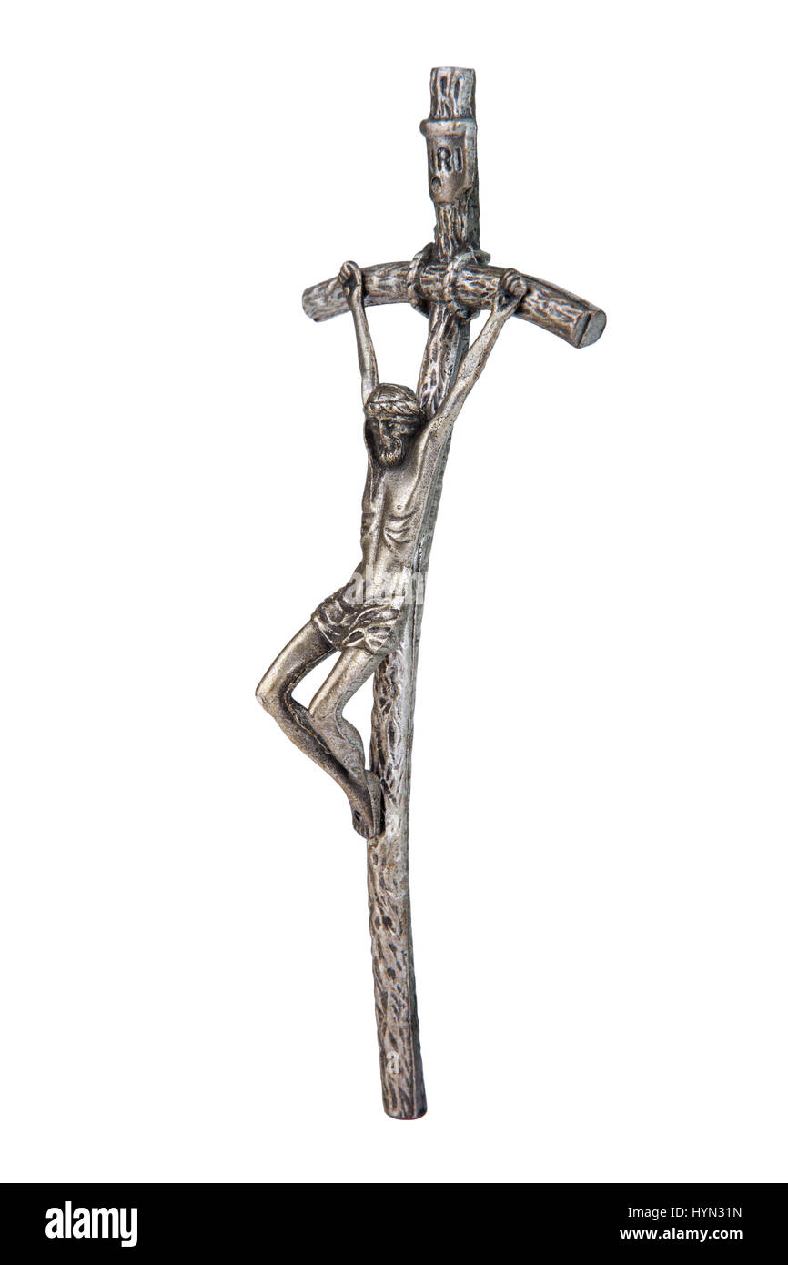 La cruz torcida Crucifijo, que utilizó el Papa Juan Pablo II, vista lateral  Fotografía de stock - Alamy