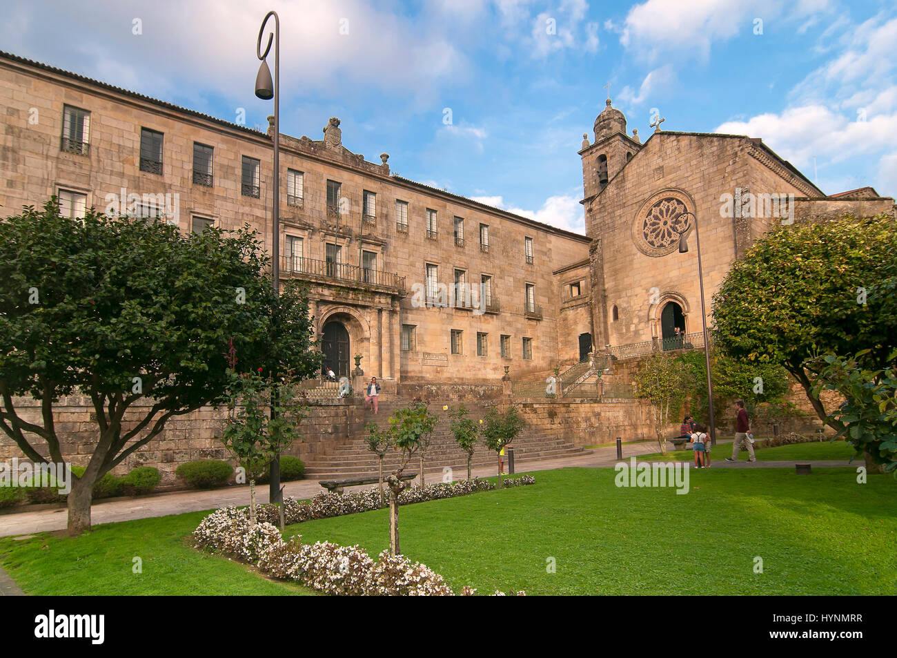 Convento e iglesia de San Francisco -14ª siglo, Pontevedra, en la región de Galicia, España, Europa Foto de stock