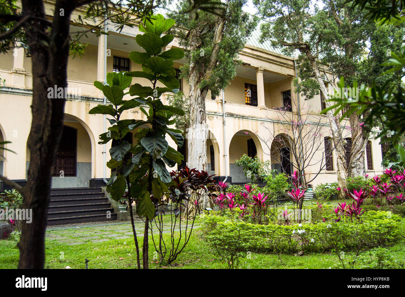 Antigua mansión jardines, Zhongshan South Road, Zhongzheng, Taipei, Taiwán. Foto de stock