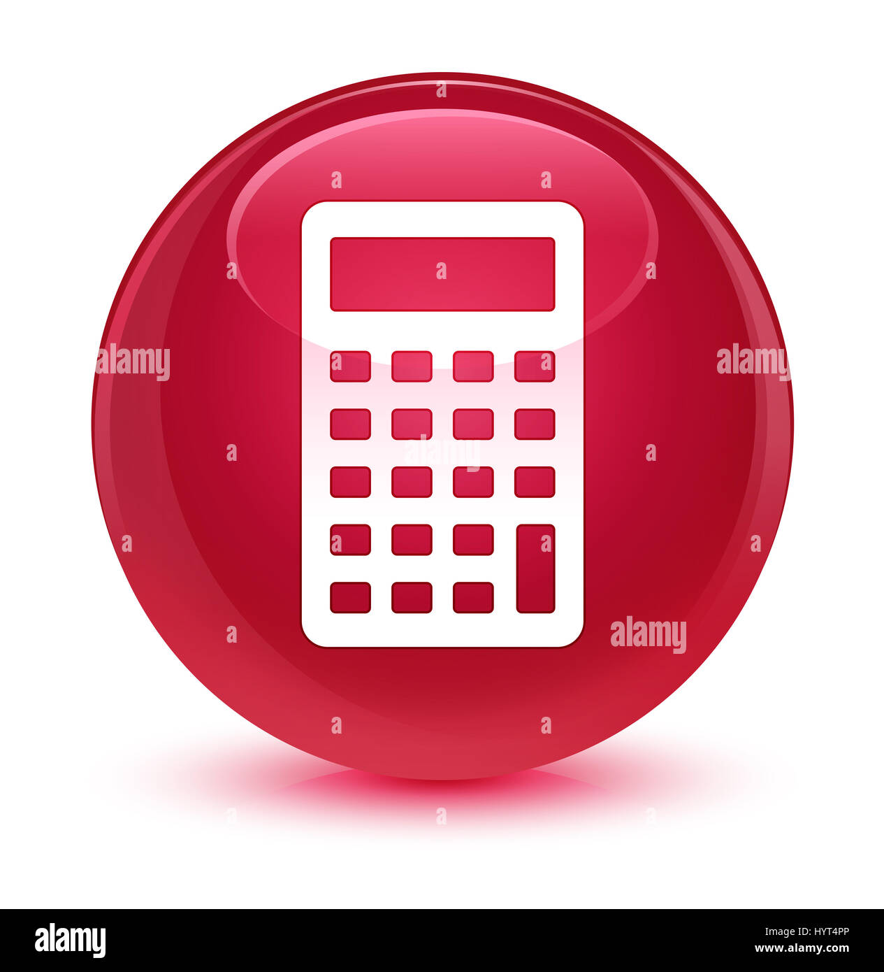 Icono calculadora aislado en rosa brillante botón redondo ilustración  abstracta Fotografía de stock - Alamy