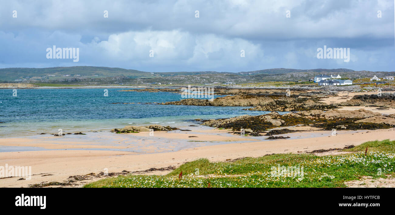 Cerca de la playa Coral Carraroe, Condado de Galway, Irlanda Foto de stock