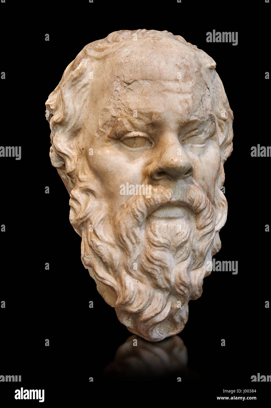 Busto romano de Sócrates, 1% AD desde la construcción del monumento a Vitorio Emanuele II, Roma, Inv 1236, Museo Nacional Romano, Roma. Foto de stock