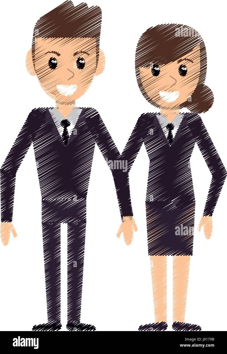 Relación de personas pareja de dibujo Imagen Vector de stock - Alamy