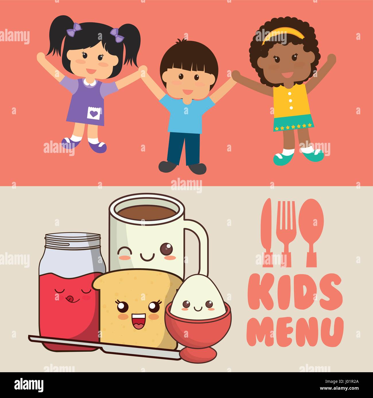 Menú para niños dieta saludable comida Imagen Vector de stock - Alamy Menú para niños dieta saludable comida Imagen Vector de stock - Alamy