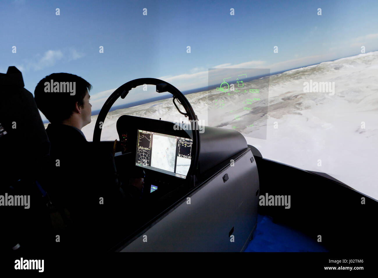 Boeing jet fighter flight simulator - EE.UU. Foto de stock