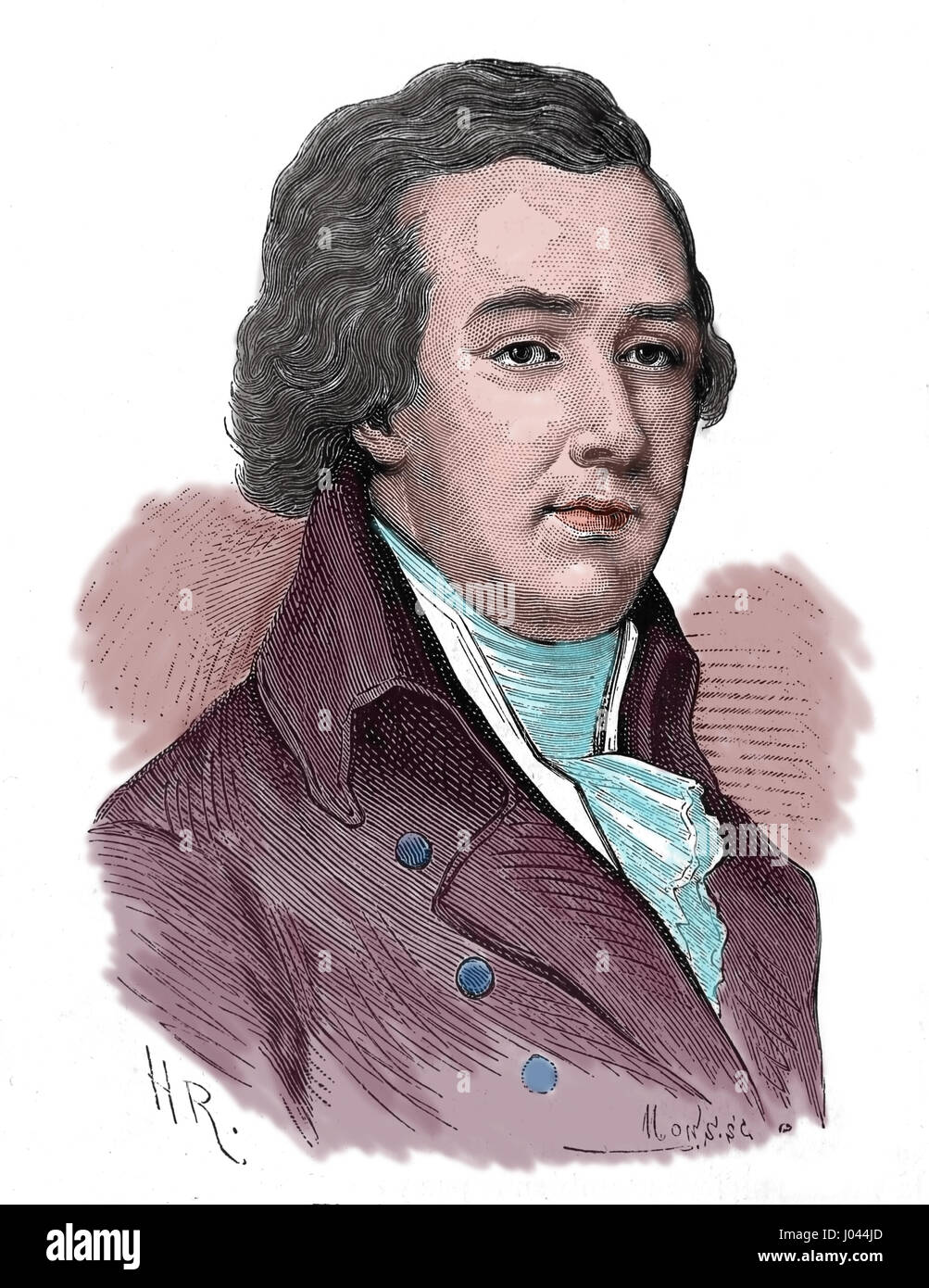 William Pitt el Joven (1759-1806). El Primer Ministro británico. Grabado de nuestro siglo, 1883. Edición española. Foto de stock