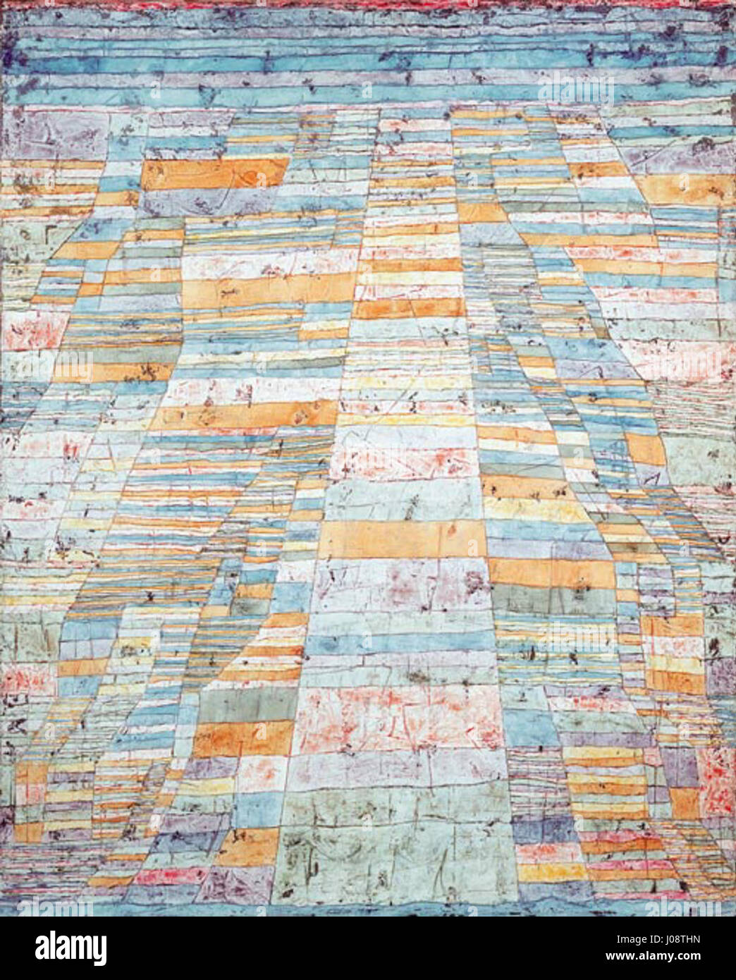 Paul Klee, Hauptweg und Nebenwege 1929, Öl auf Leinwand, 83,7 x 67,5 cm, Museo Ludwig 1976 Foto de stock