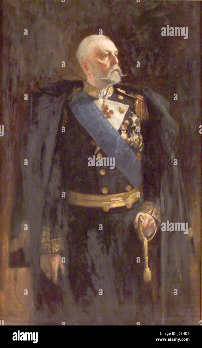 Oscar II de Suecia, pintado por el Oscar en 1893 Björck Foto de stock