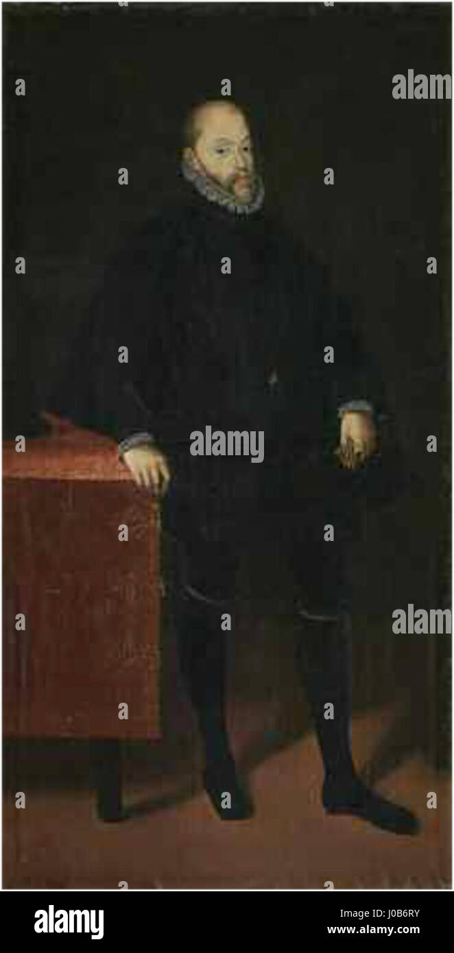Retrato del rey Felipe II de España (Universidad de Salamanca) Foto de stock
