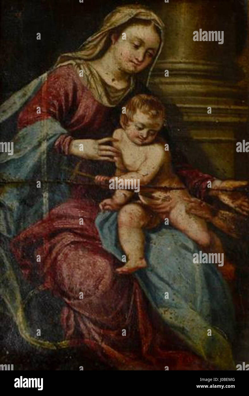 Paolo Veronese - Sagrada Familia (Maternidade), séc. XVI Foto de stock