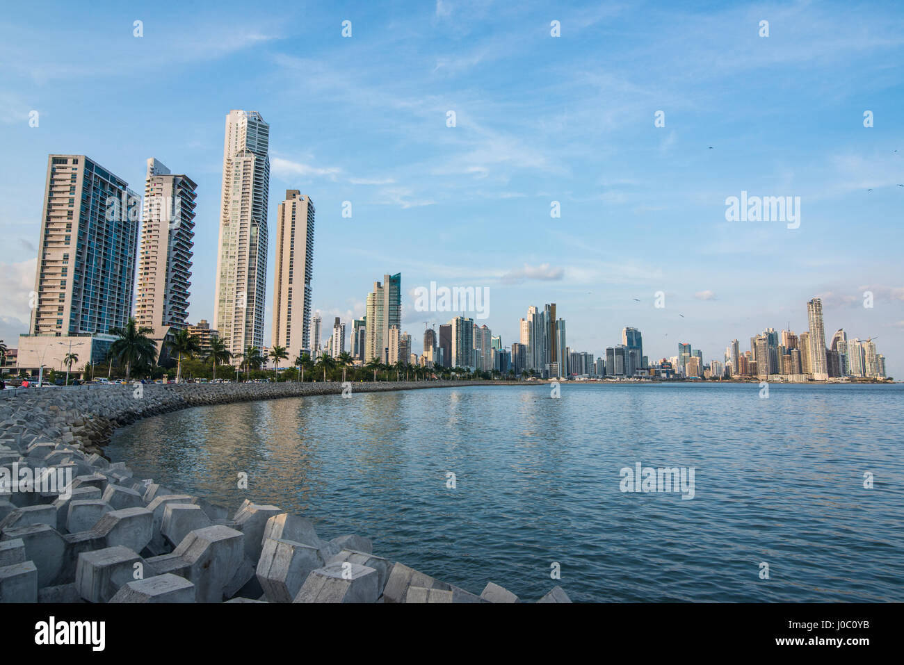 El horizonte de la Ciudad de Panamá, Panamá, América Central Foto de stock