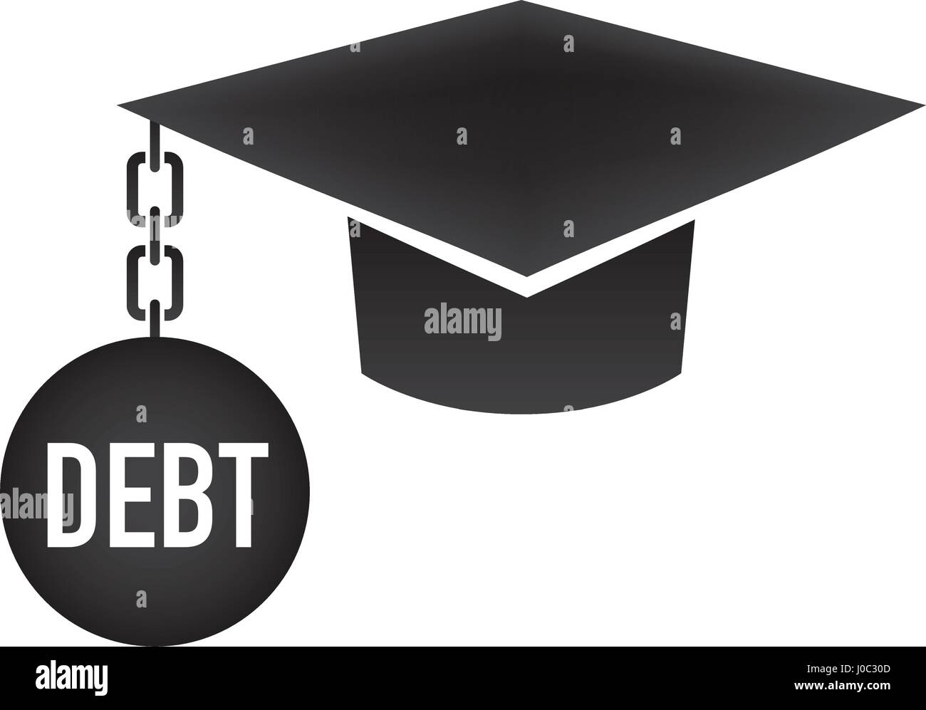 Graduate Student Loan - Iconos gráficos de préstamos estudiantiles para la Educación ayuda financiera o asistencia, préstamos del gobierno, y la deuda Ilustración del Vector