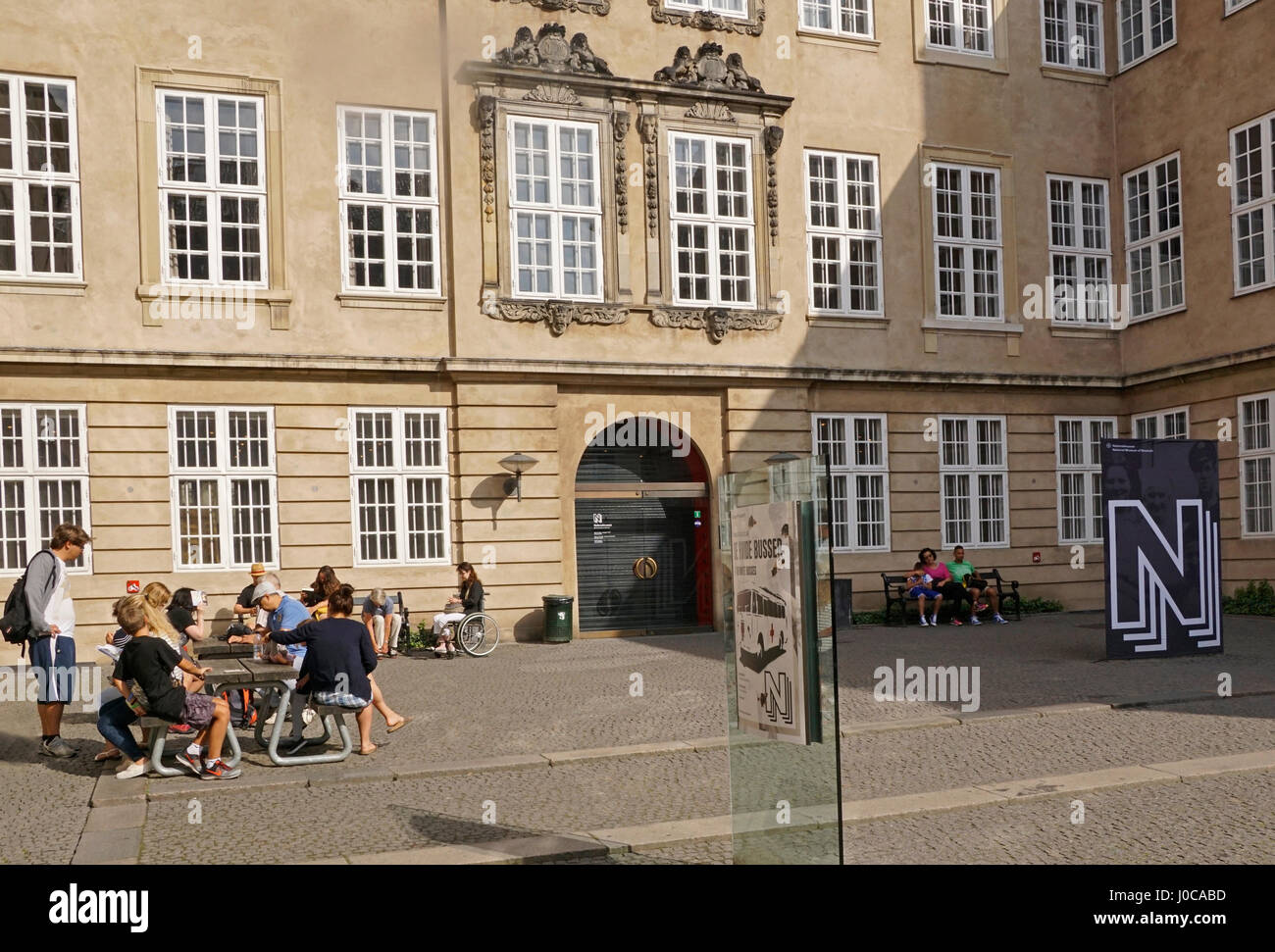 Museo Nacional de Dinamarca, entrada principal patio, en Copenhague. Foto de stock