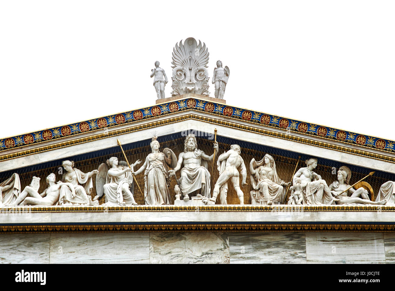 Las estatuas de los doce dioses antiguos en edificio de la Academia de ...