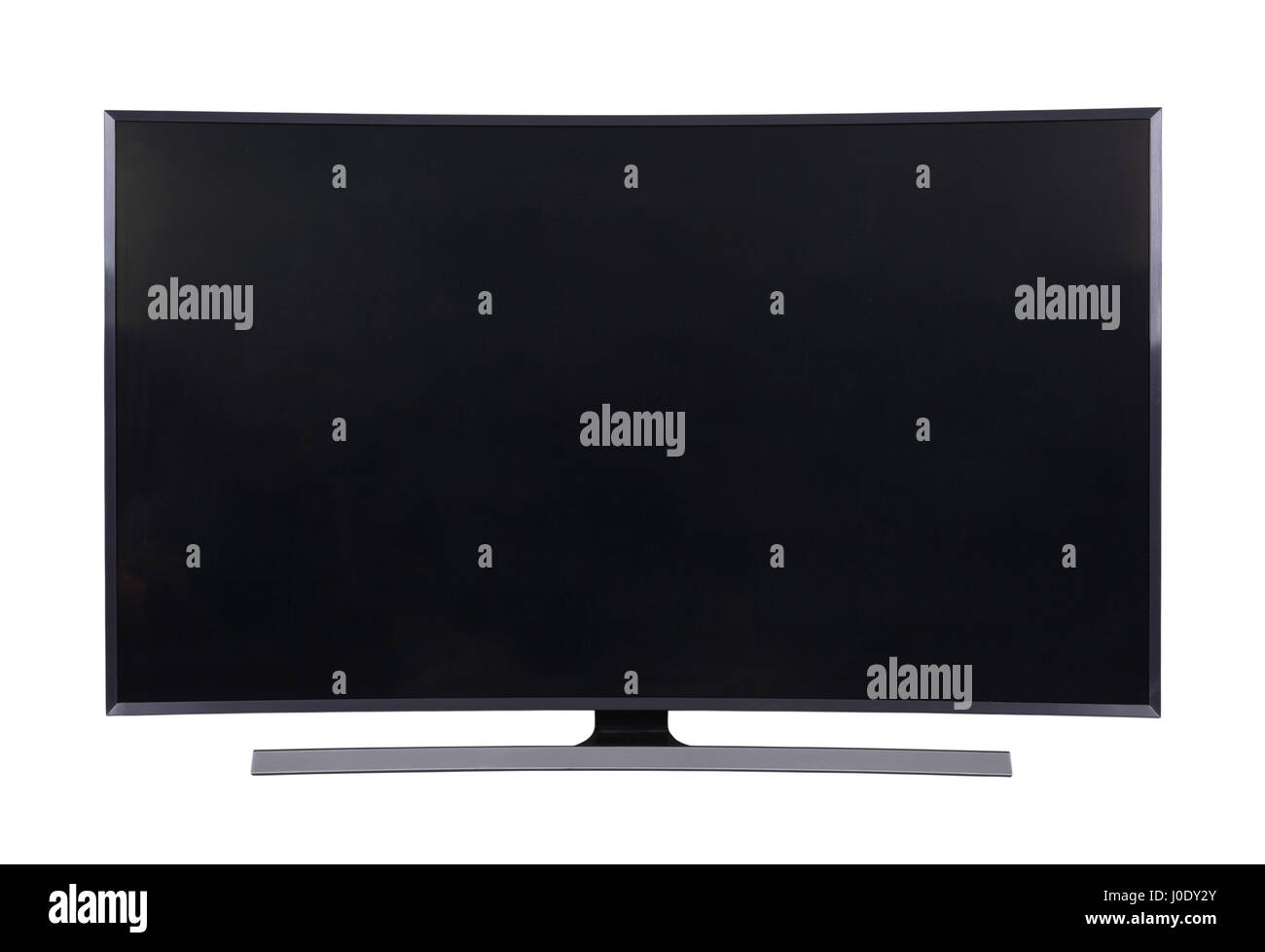 Televisor curvo con pantalla blanca, 3D rendering aislado sobre fondo blanco  Fotografía de stock - Alamy