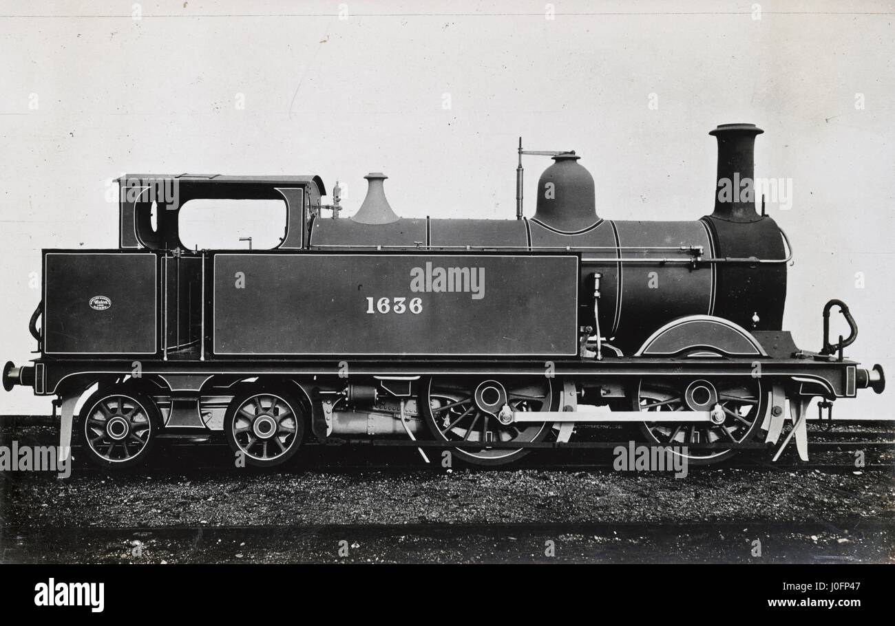 Locomotora nº 1636: 0-4-4 motor Foto de stock