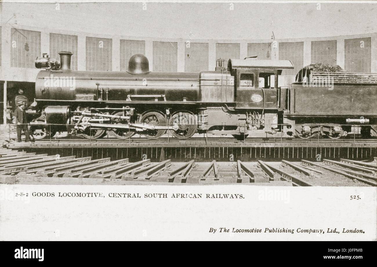 Locomotora nº 729: 2-8-2 de locomotora de mercancías Foto de stock
