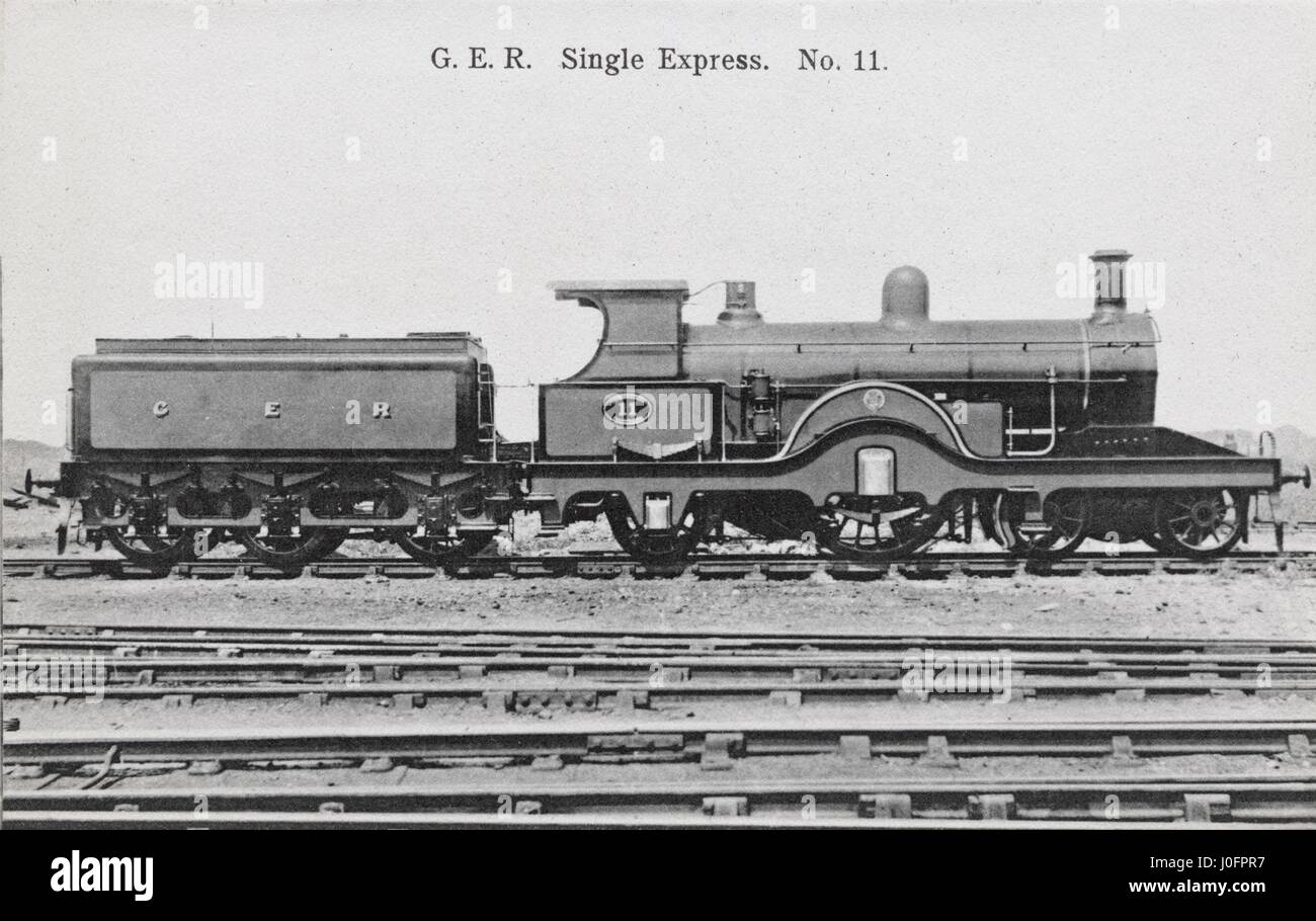 Locomotora nº 11: 4-2-2 solo Express Foto de stock