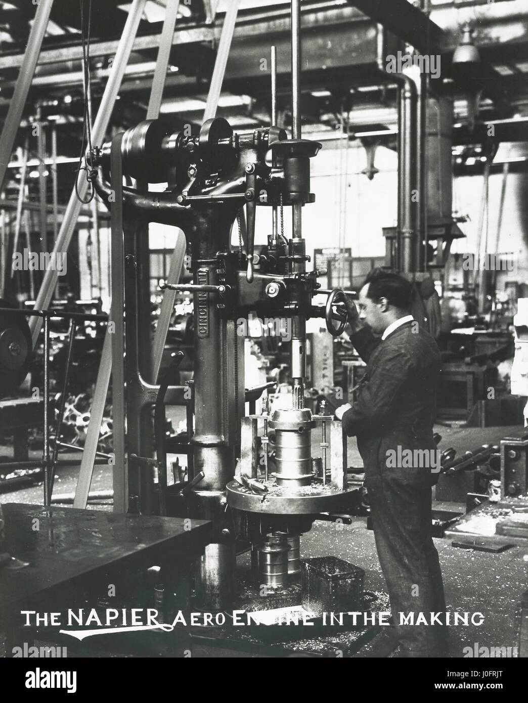 La Napier aero en la fabricación del motor Foto de stock