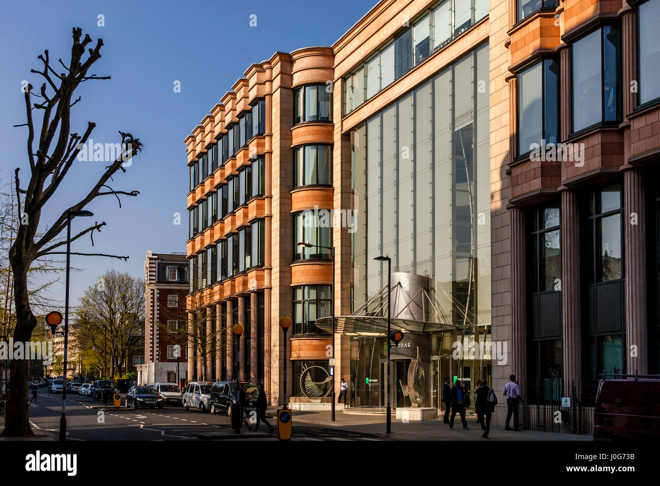 El banco BNP Paribas, Harewood Avenue, Marylebone, Londres, Inglaterra Foto de stock