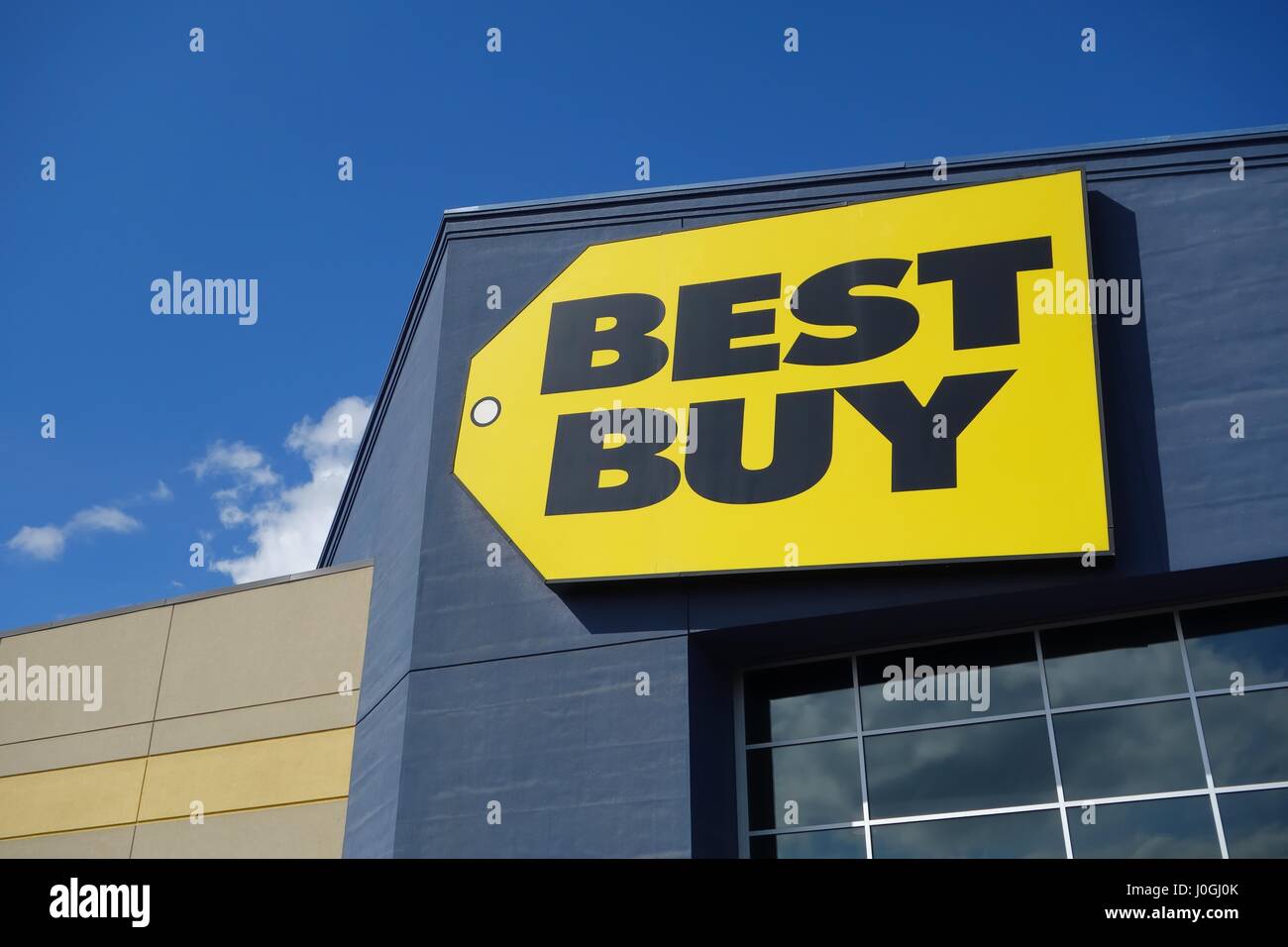 Best Buy Consumer electronics superstore en Edmonton, Alberta, Canadá Foto de stock