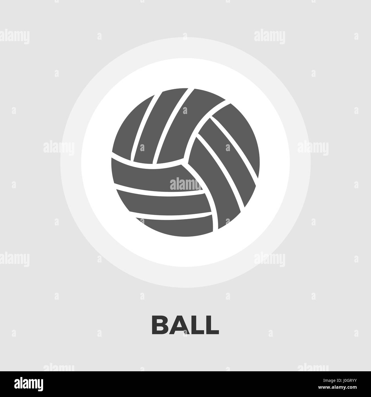Icono de voleibol vector. Icono Plano aislado en el fondo blanco