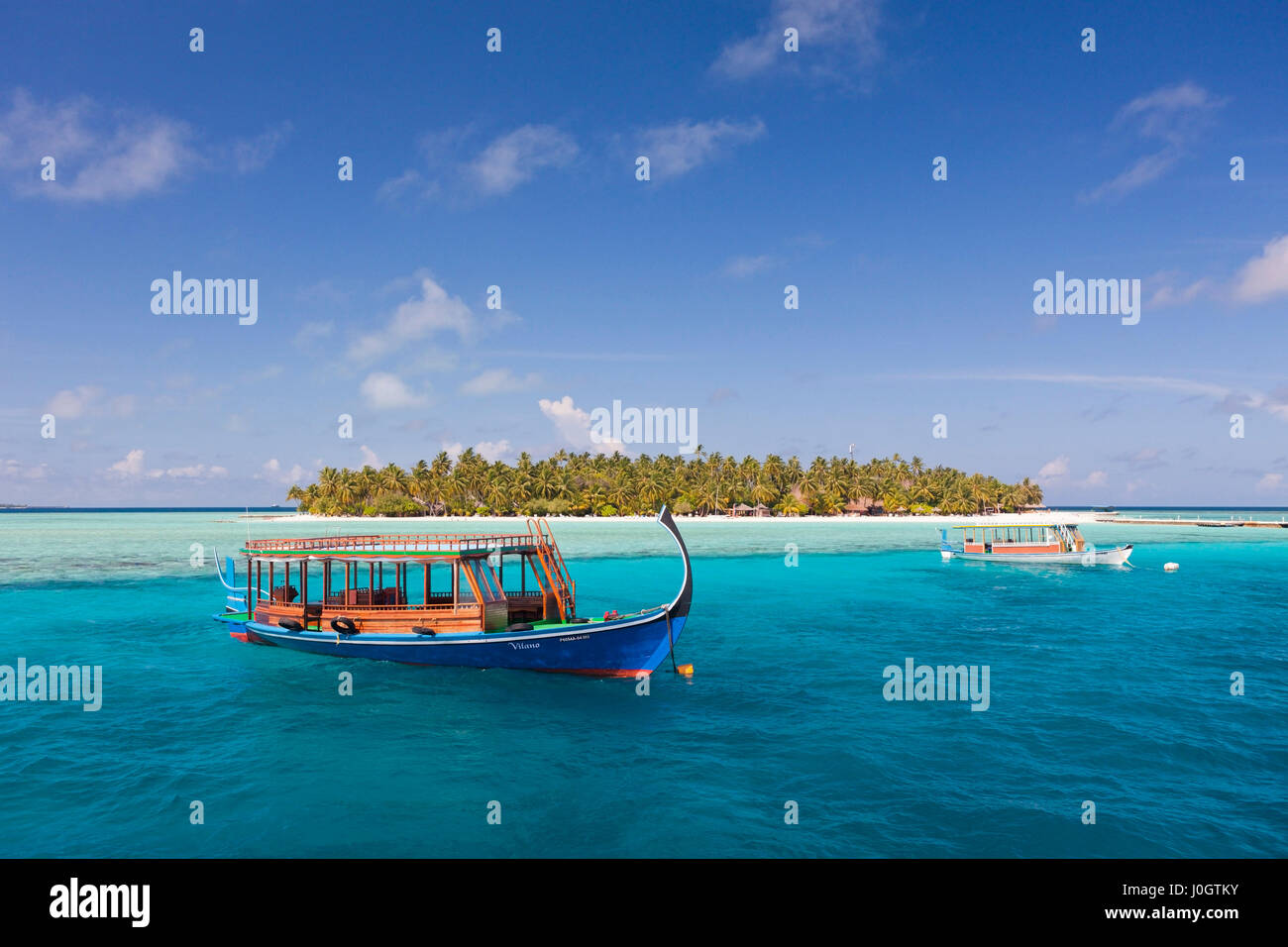 Alimatha Isla, Felidhu ATOLL, Maldivas Foto de stock