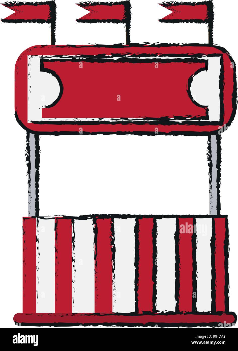 Icono de cesta ticket de circo Imagen Vector de stock - Alamy
