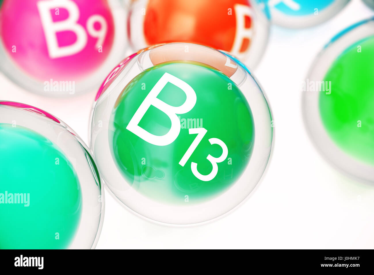 La vitamina B13, grupo de sustancias orgánicas, aditivo alimentario,  aislado sobre fondo blanco, 3D rendering Fotografía de stock - Alamy