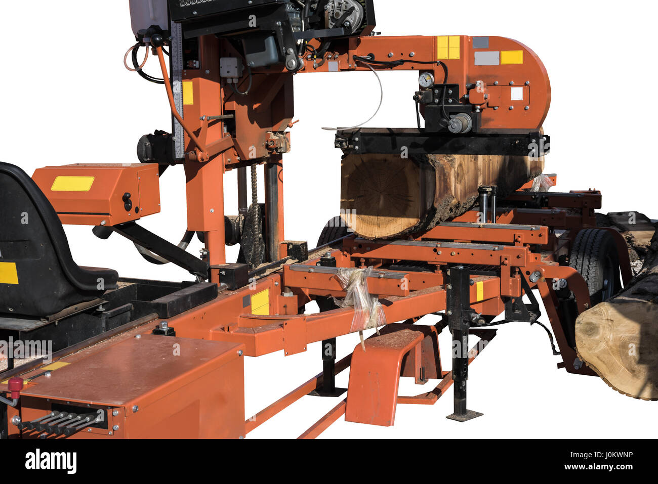 Combinado Industrial Máquina para corte de madera aislado en blanco,  trazado de recorte Fotografía de stock - Alamy