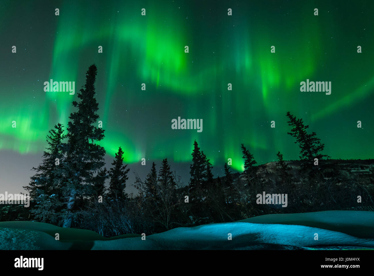 Las luces del norte (aurora borealis) cerca de Anchorage, Alaska Fotografía  de stock - Alamy