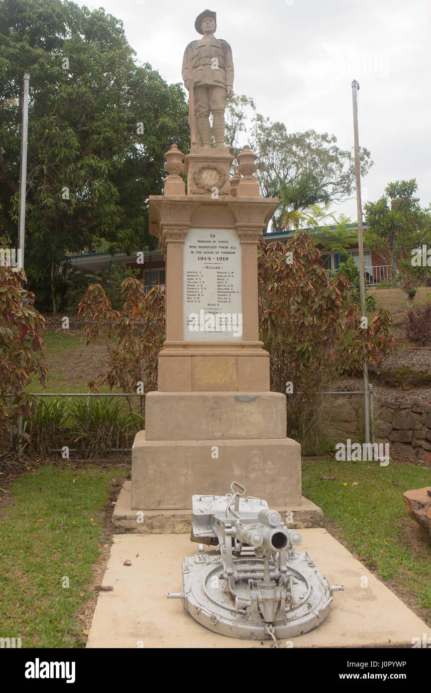 War Memorial, Herberton Qld Australia Foto de stock