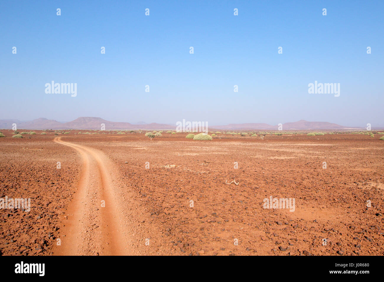 Paisaje en la concesión Palmwag, Namibia. Foto de stock