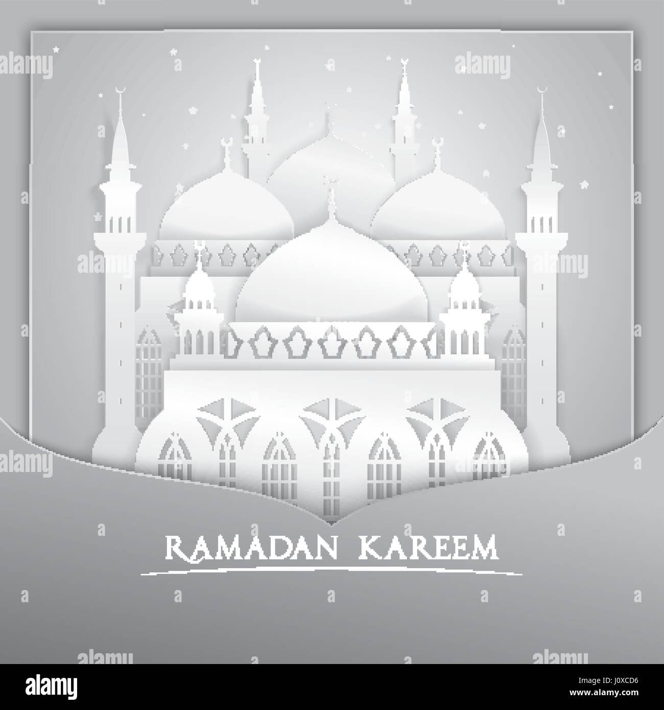 Gráfico De Papel De Ramadan Kareem Del Diseño Del Festival
