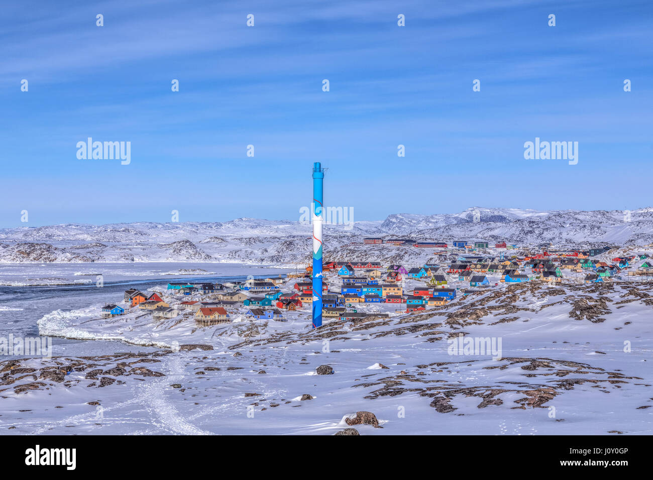 La ciudad de Ilulissat, Groenlandia Foto de stock
