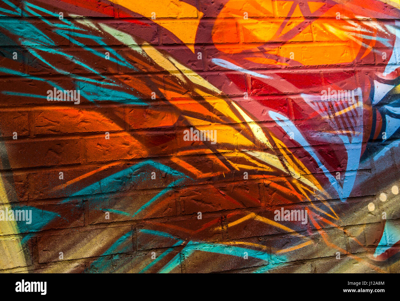 Graffiti, colorido diseño urbano en Toronto, Canadá Foto de stock