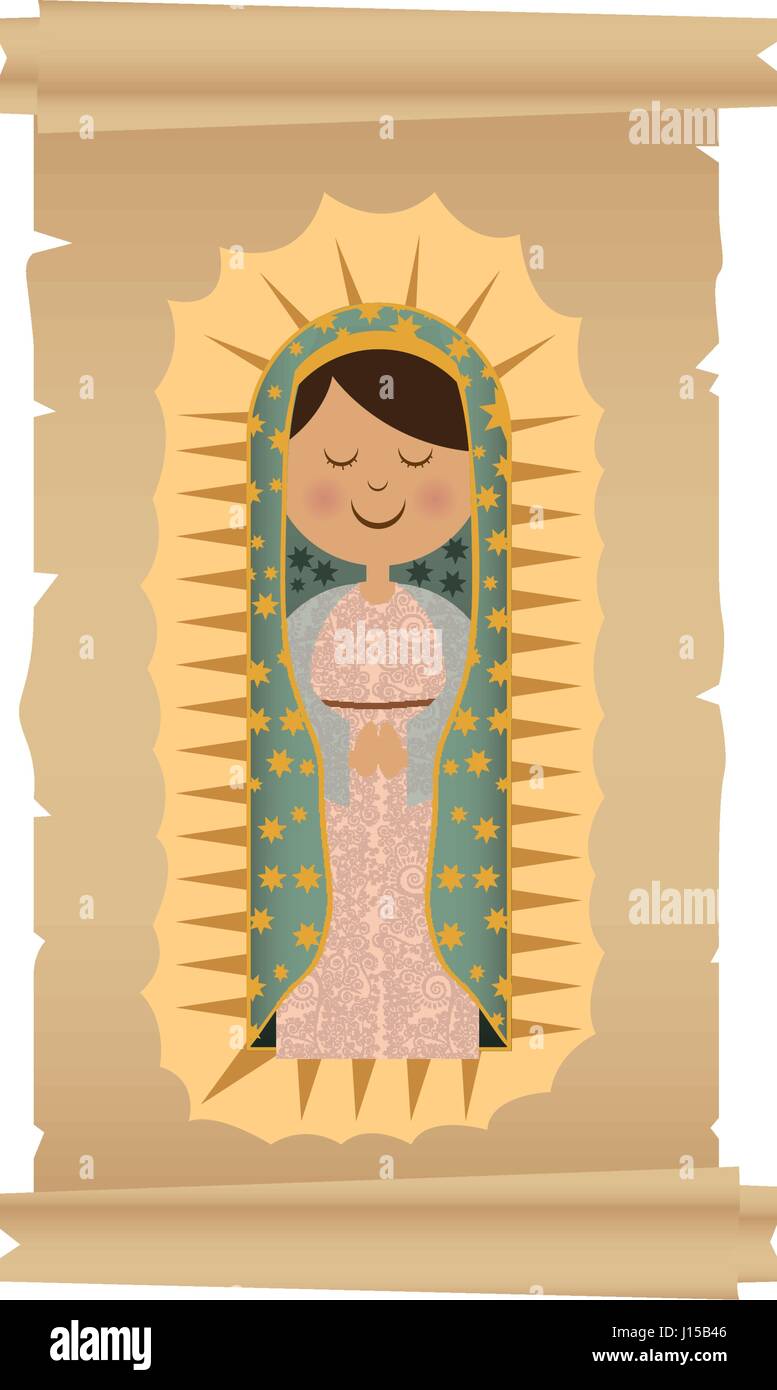 Fondo con el lienzo de la Virgen de Guadalupe Imagen Vector de stock - Alamy