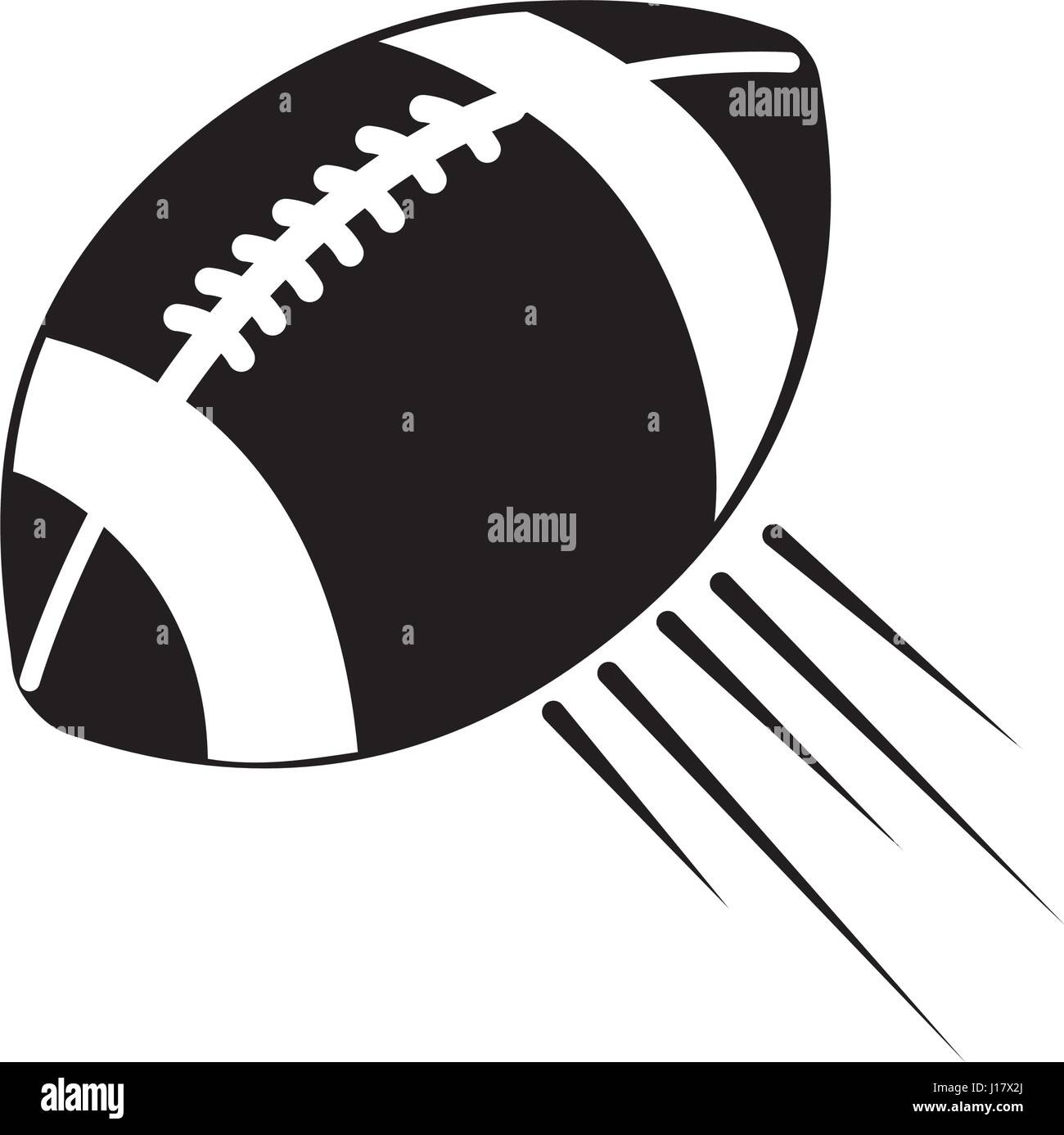 Contorno de fútbol americano y su icono de bola Ilustración del Vector