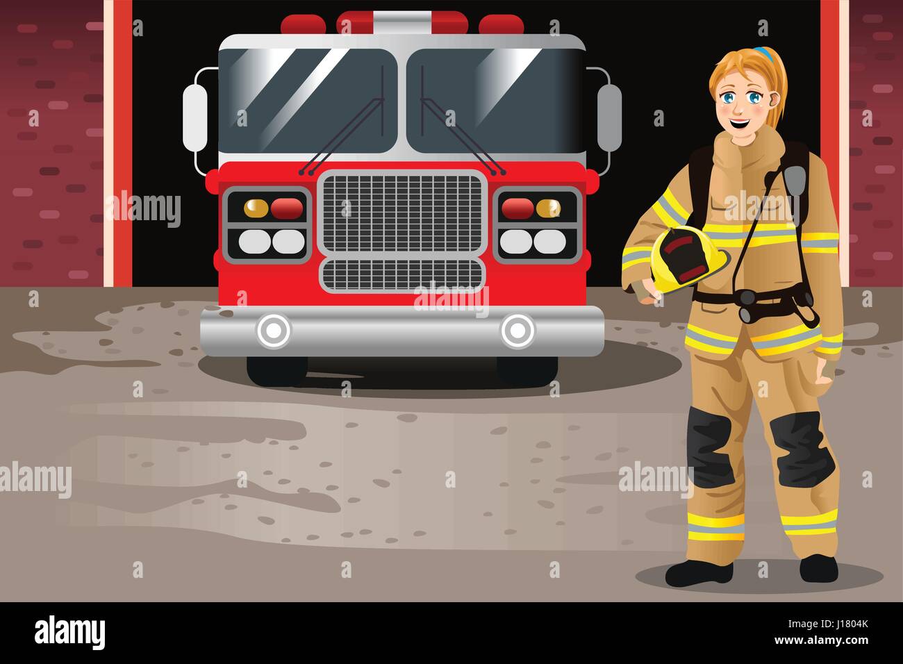 Mujer bombero Imágenes vectoriales de stock - Alamy