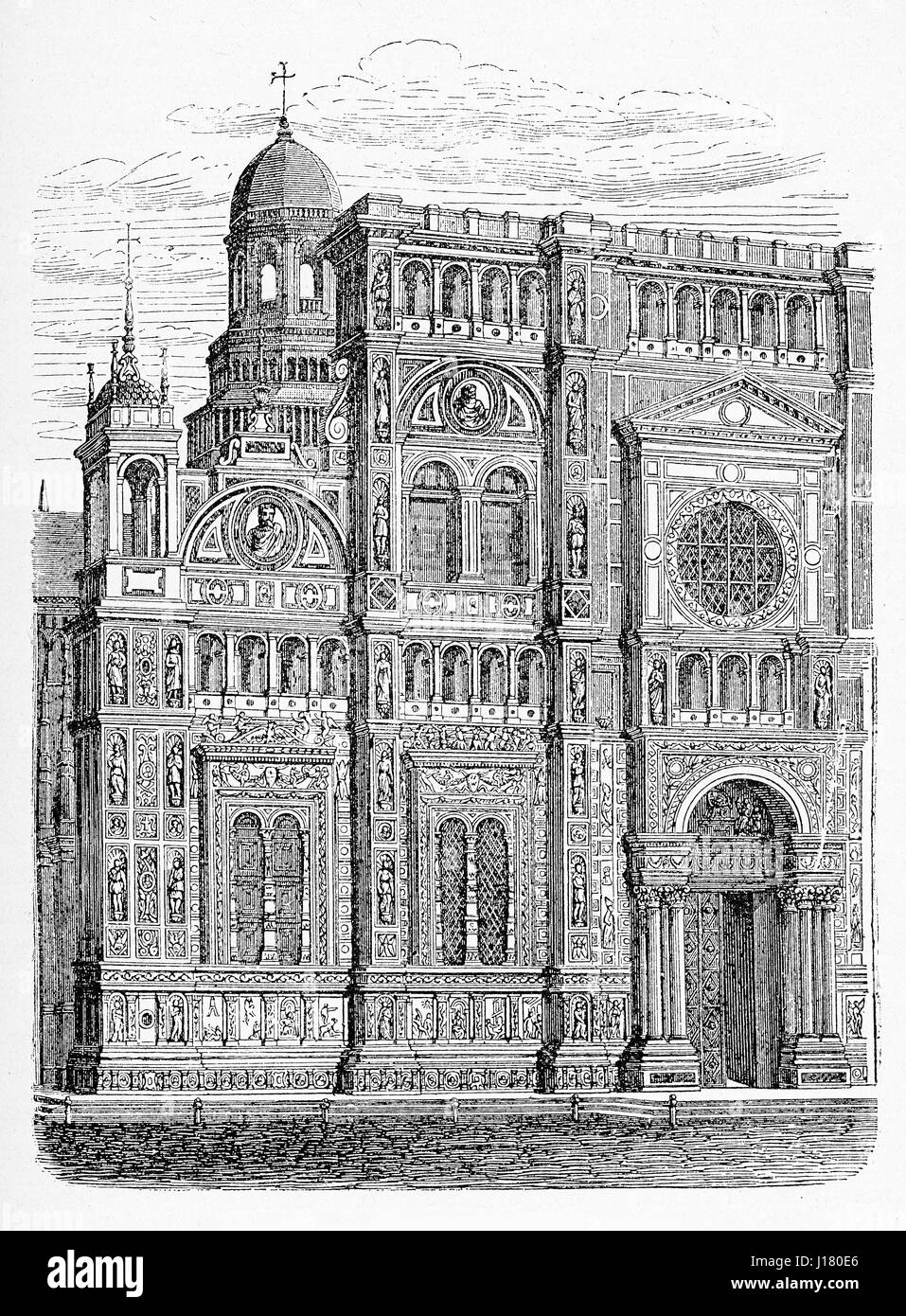 La Certosa di Pavia es un monasterio y complejo en Lombardía, norte de Italia, construido en el siglo XV en estilo gótico y renacentista Foto de stock