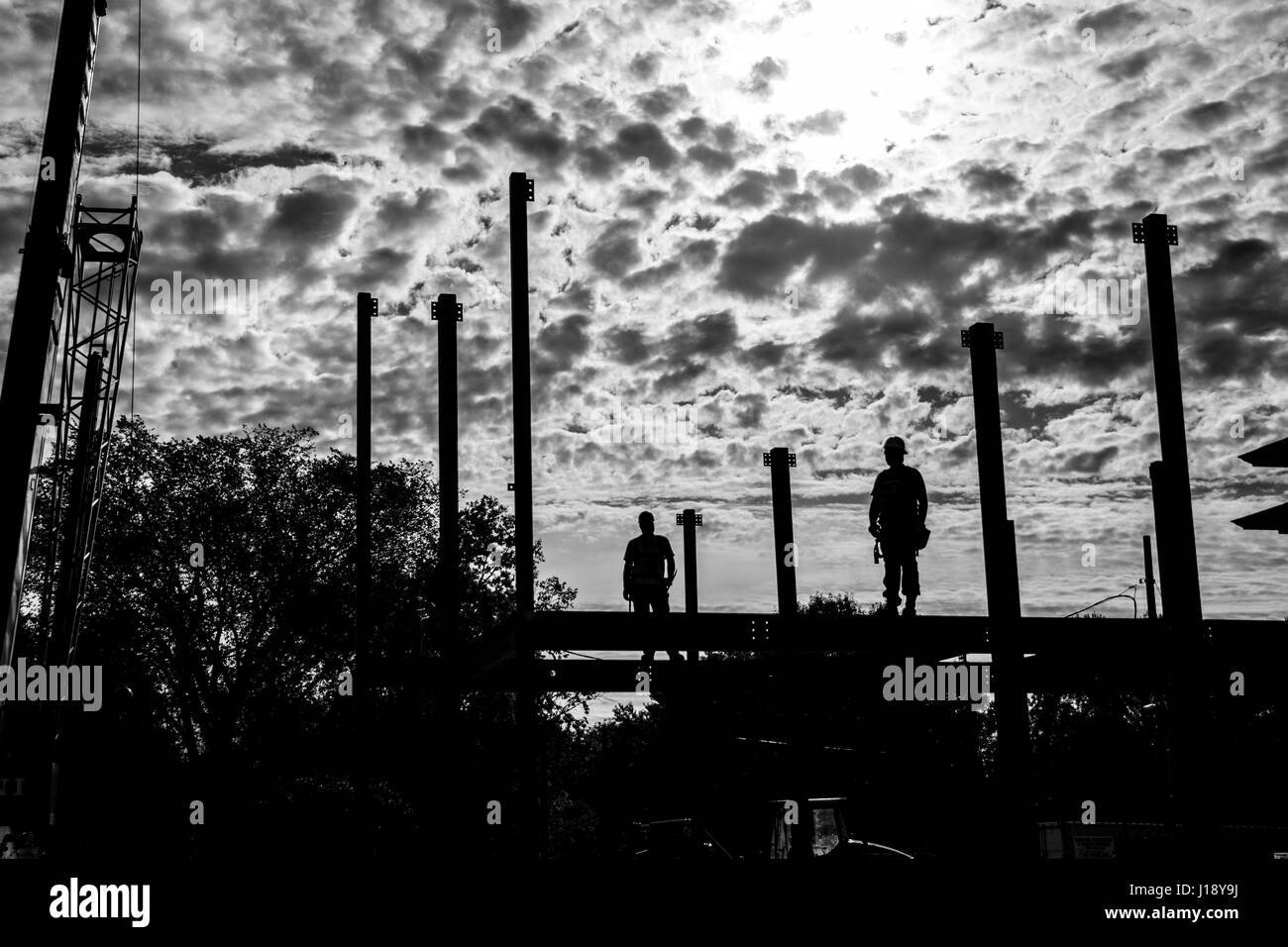 La construcción en el cielo Foto de stock