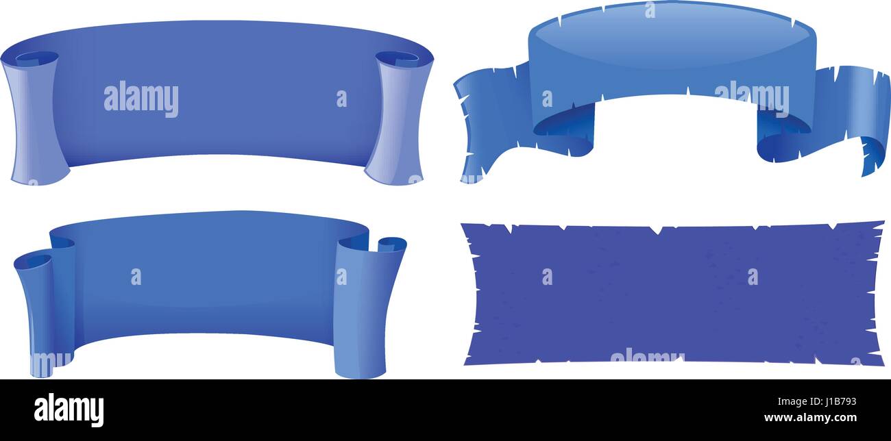 Plantillas de título en color azul ilustración Imagen Vector de stock -  Alamy
