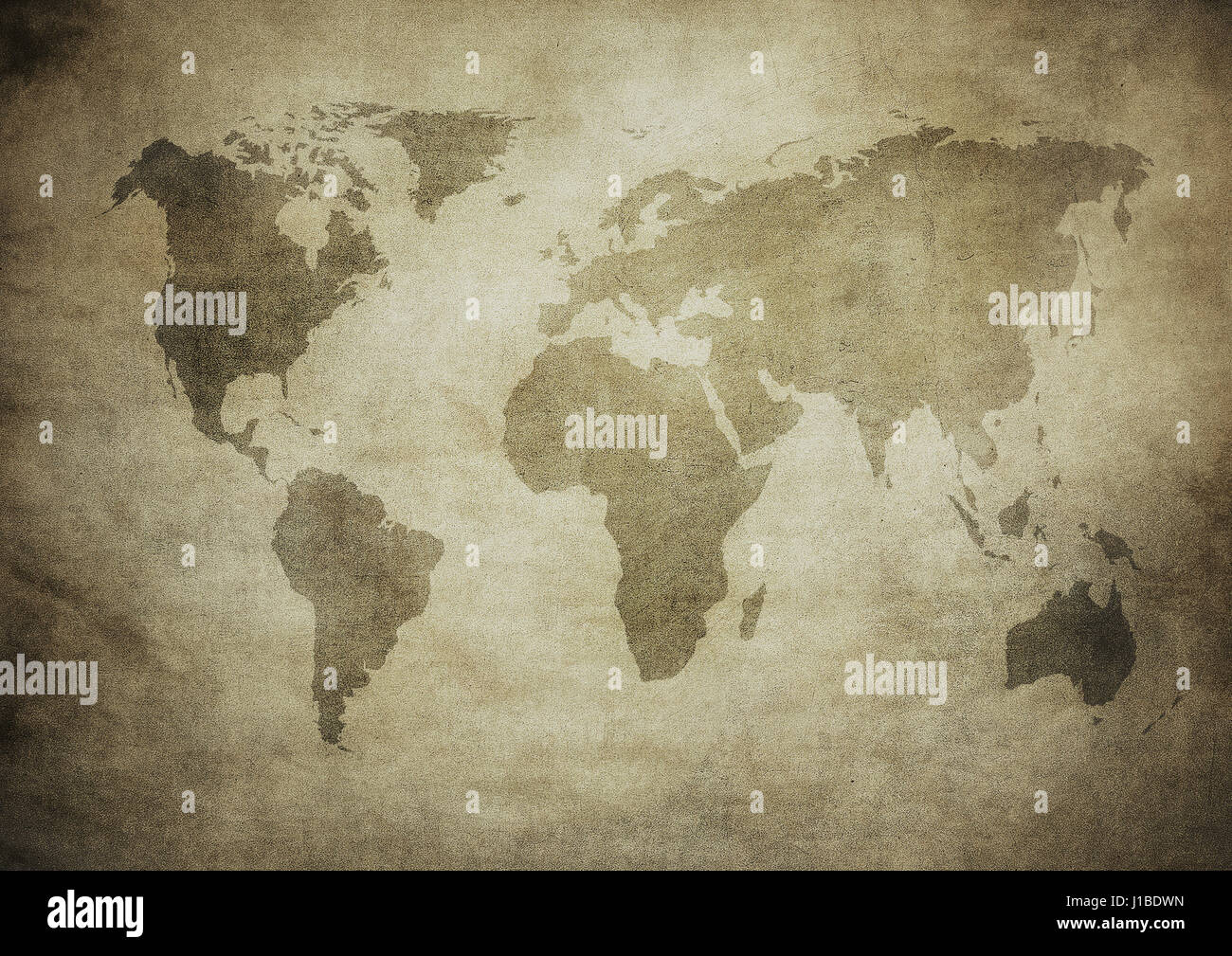 Grunge mapa del mundo Foto de stock