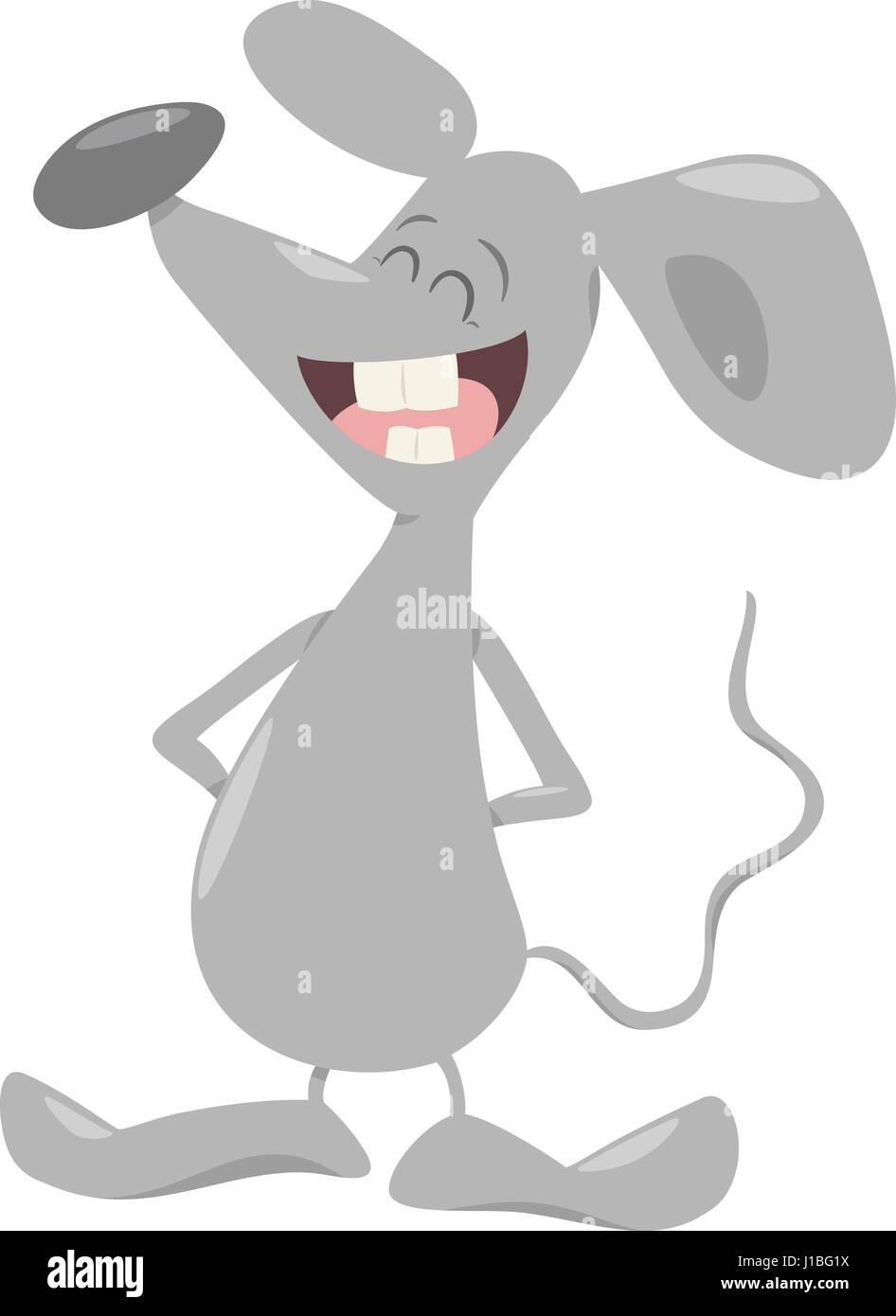 Ilustración de dibujos animados de carácter Animal gris ratón lindo Imagen  Vector de stock - Alamy