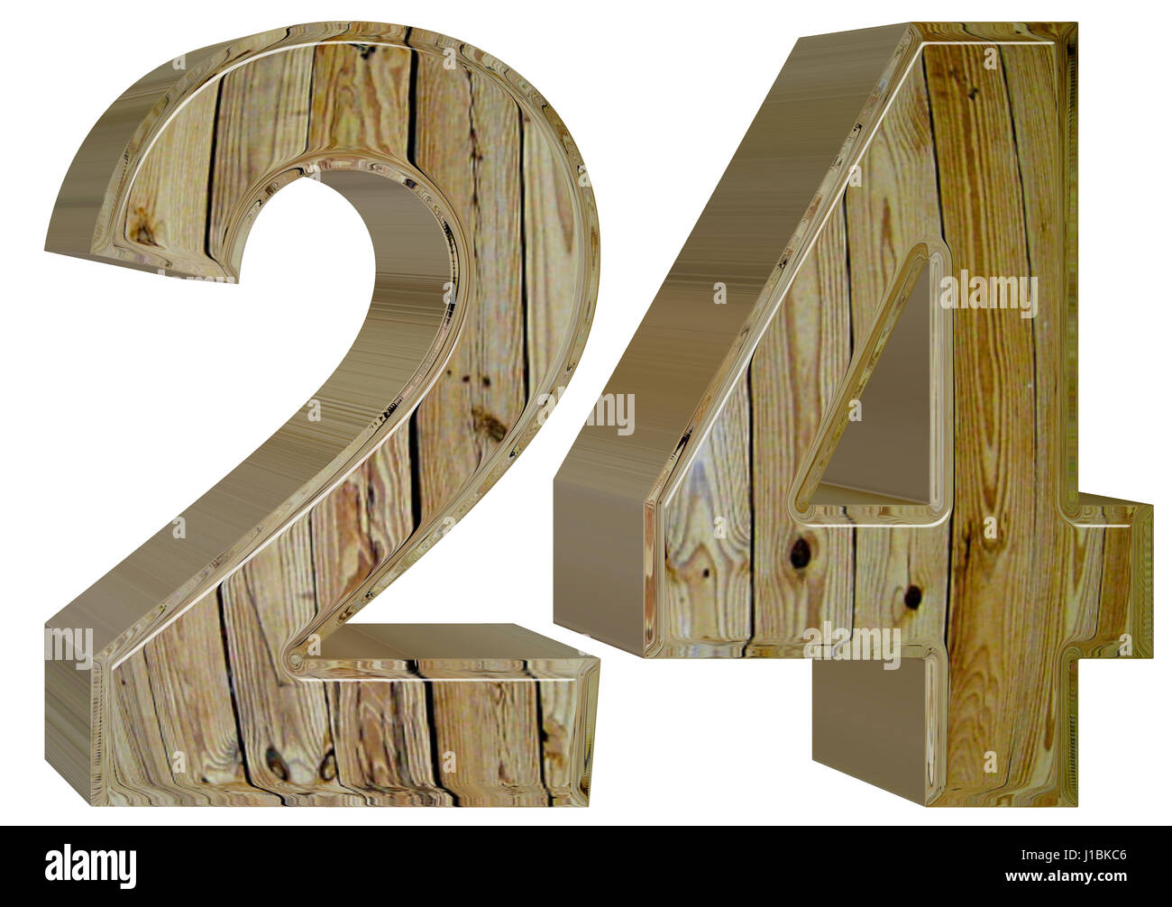 24, numeral 24, aislado sobre fondo blanco, 3D Render Fotografía de ...