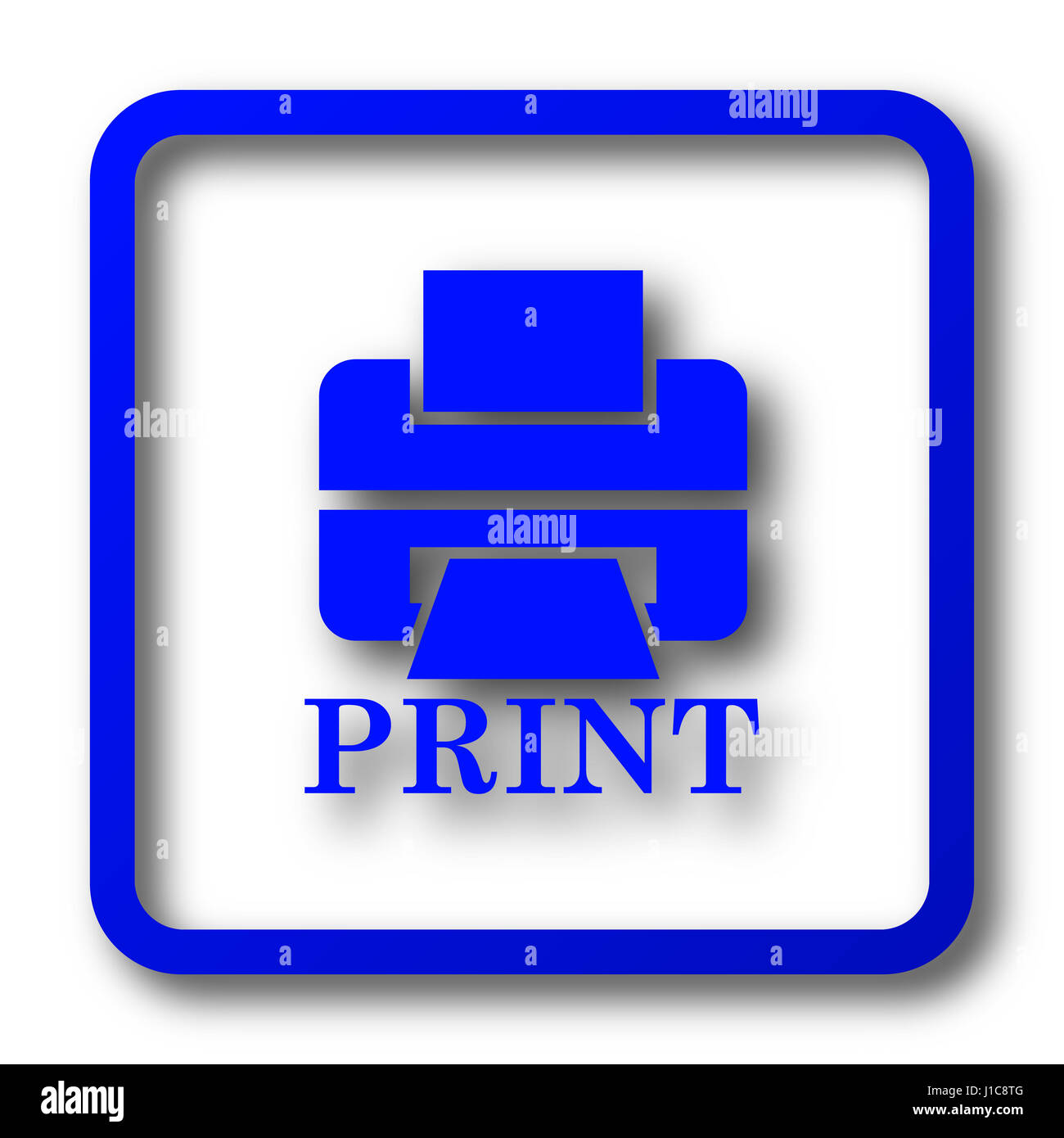 Impresora con icono de impresión de Word. La impresora con el botón WEB de  impresión de Word sobre fondo blanco Fotografía de stock - Alamy