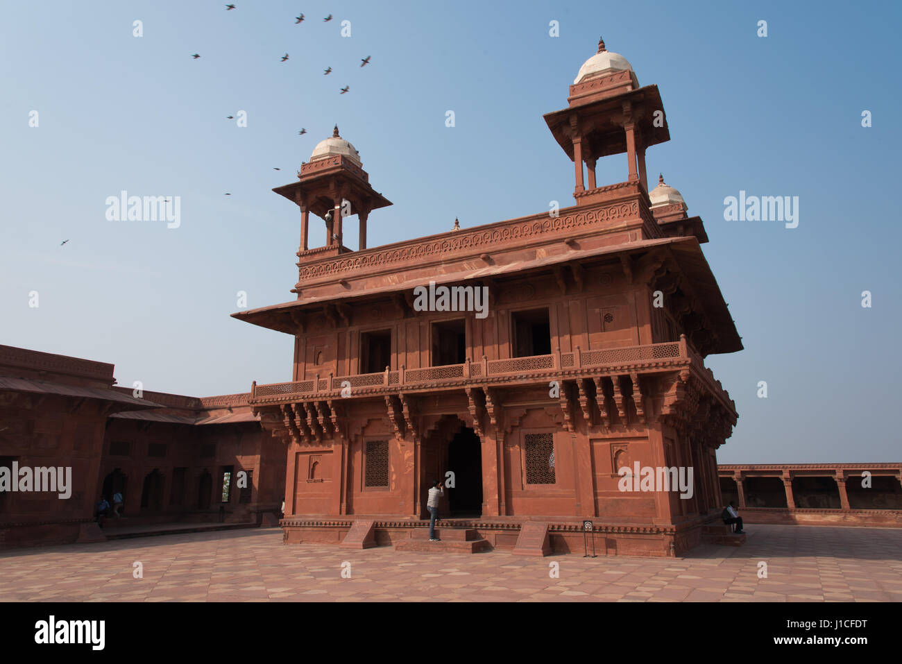 Visitante a Fatehpur Sikri, India Foto de stock