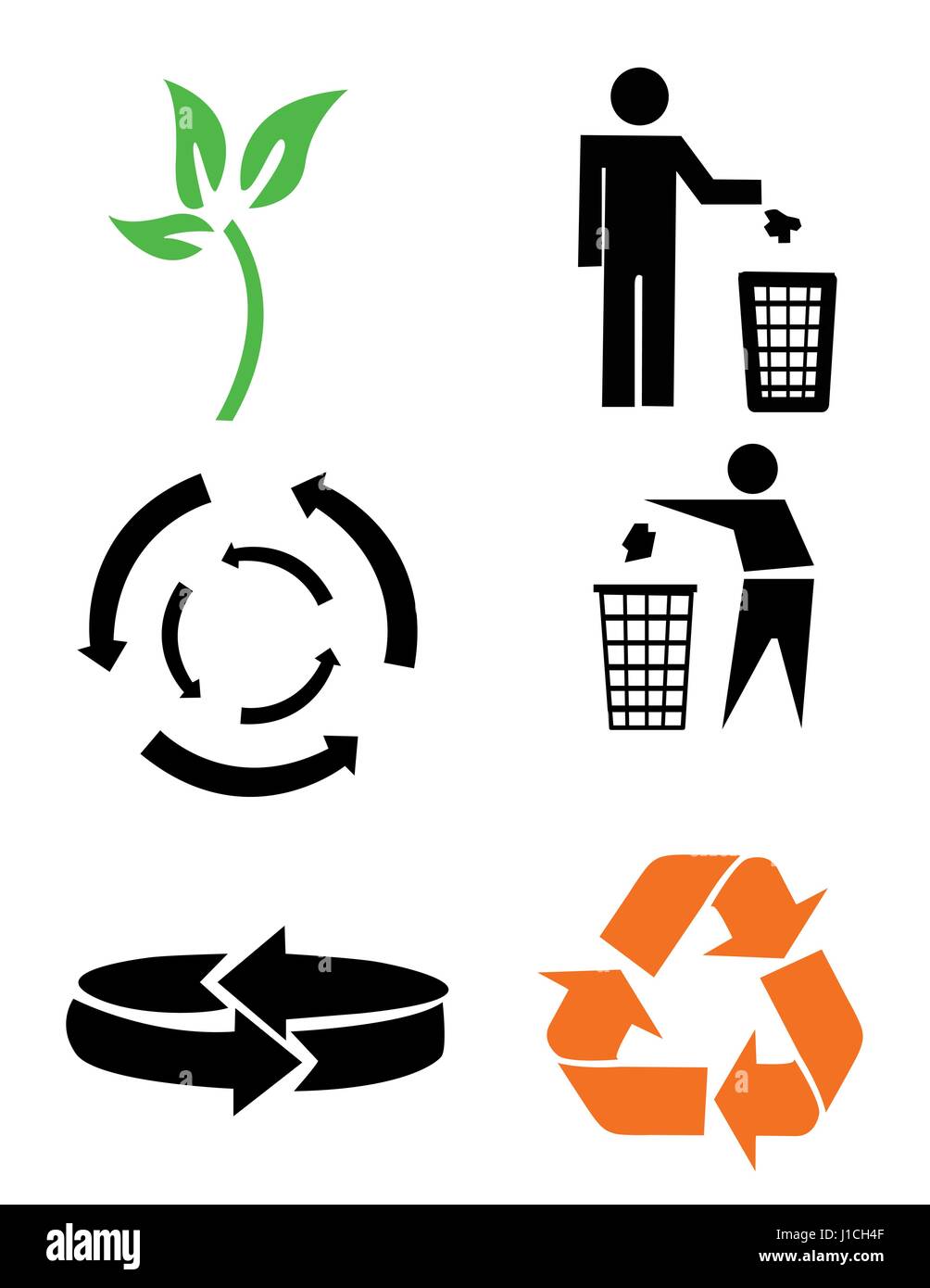 Símbolos de la conservación del medio ambiente Imagen Vector de stock -  Alamy